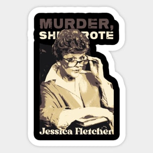 Murder, She Wrote Retro Style Sticker